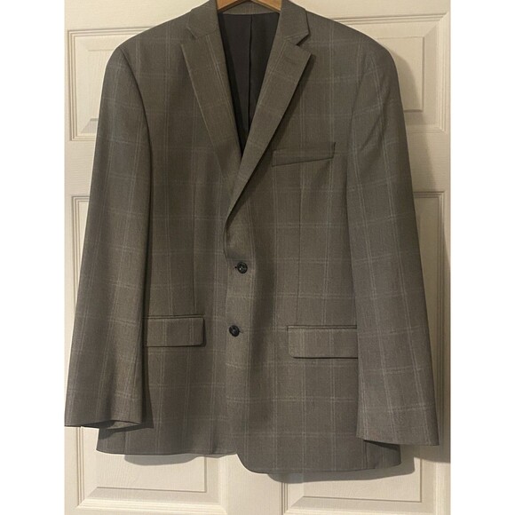 MICHAEL KORS Kelson Men's  Modern Fit Blazer Sport Coat Gray 42L - Picture 1 of 10